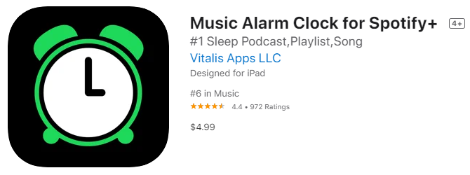 設定する Spotify 音楽目覚まし時計を使用してiPhoneのアラームとして