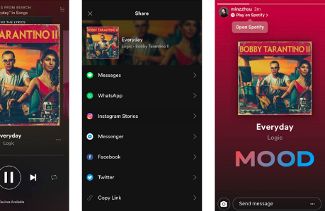 Publikowanie Spotify Piosenka na Instagramie