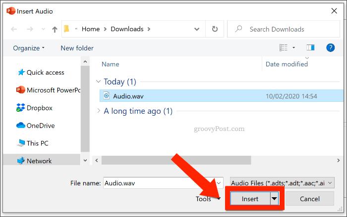 Powerpoint Insert Audio File