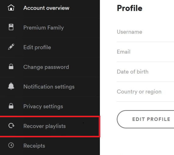 Recover Playlists from Spotify