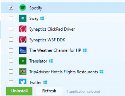 Remove Spotify to Fix Spotify Failed to Migrate Some of Your Data