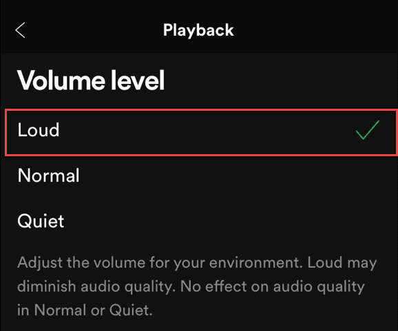 Setting Spotify Volume Level as Loud