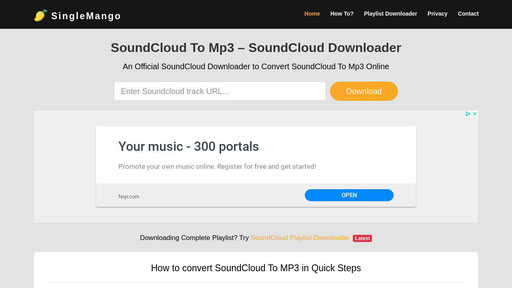 SingleMango - Best SoundCloud Downloader Online