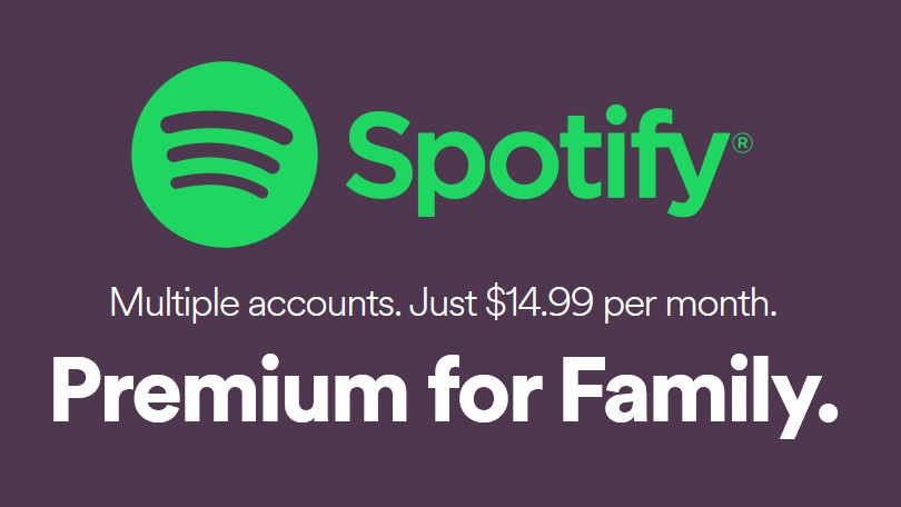 Visualizzazione Spotify Premium per i dettagli della famiglia