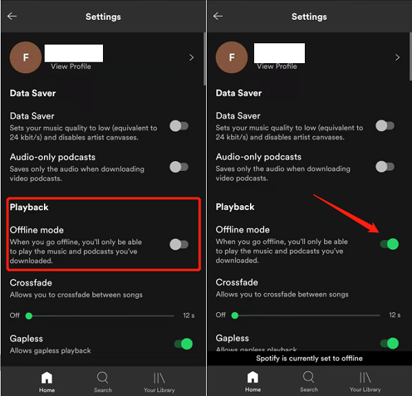 كيف ألعب Spotify غير متصل على Android