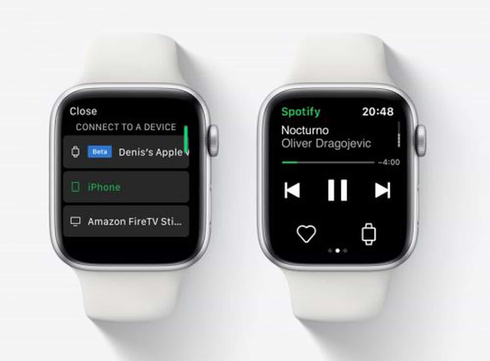 Поток Spotify Песни на Apple Watch