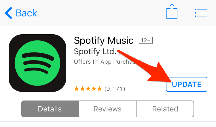 Updating The Spotify Application