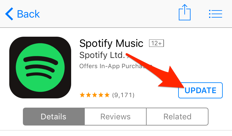 Update Spotify App