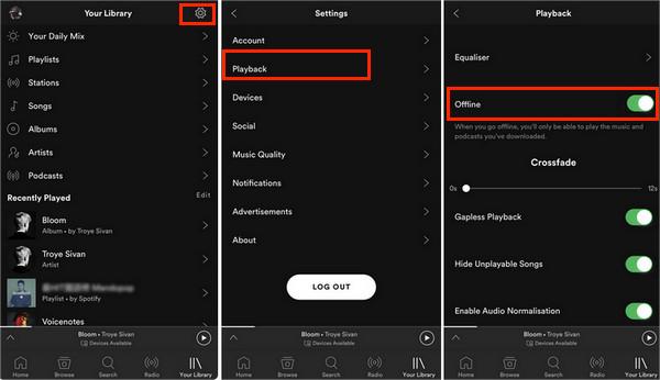Setup The Spotify Offline Mode On Mobile Phone