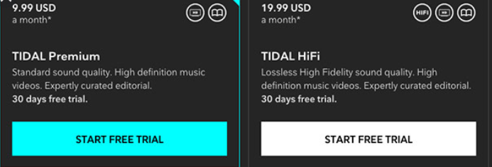 Packages of Spotify And Tidal