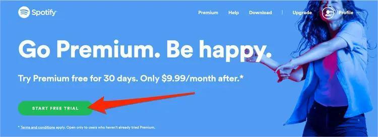 Ottieni Spotify Premium con Spotify Prova gratuita