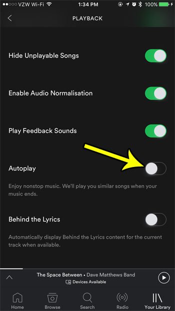 Jak wyłączyć autoodtwarzanie Spotify Korzystanie z urządzenia mobilnego