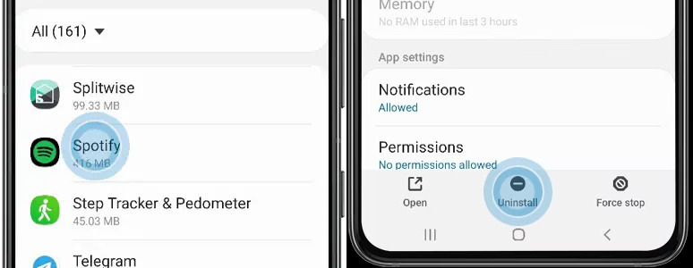 Uninstall The Spotify App