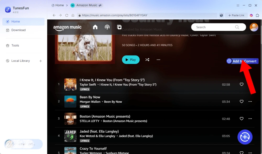 Adicionar música ao programa