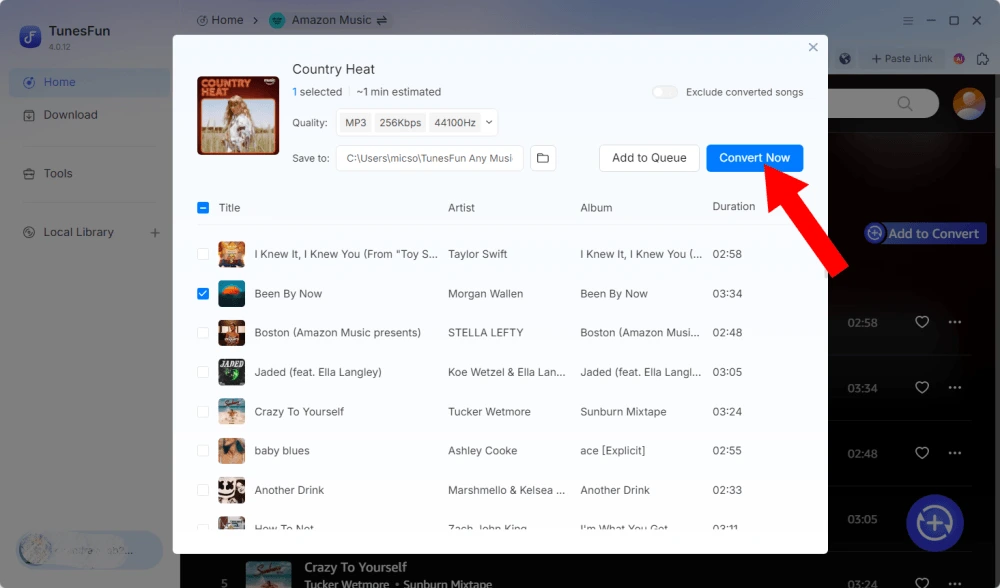 Comece a converter música