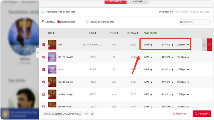 Select Output Format