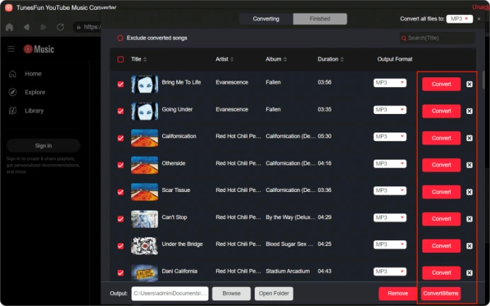 Come avviare il processo di conversione con TunesFun Convertitore di musica su YouTube