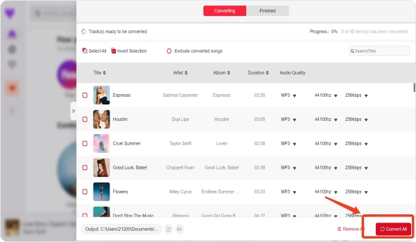 Configura le impostazioni di output